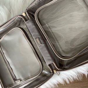 CALPAK Clear Cosmetic Case in the color STONE